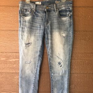 distressed girlfriend jeans